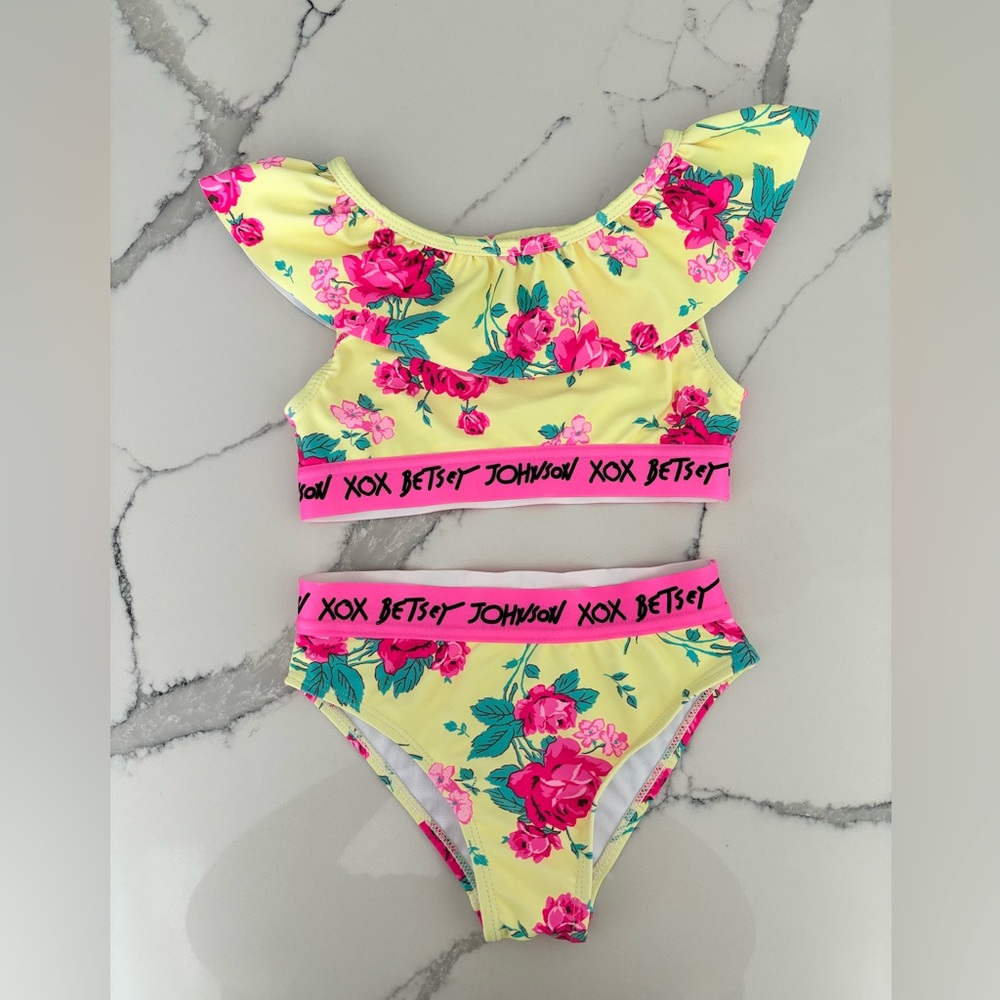 Betsey Johnson Girls Tropical Two Piece Bikini